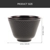 Luxshiny 2pcs Cast Iron Tea Cups Japanese Tea Cups Black