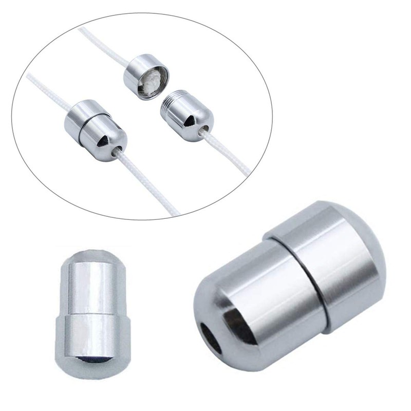 NA 6 Pack Cord Connector Metal Chrome Bathroom Light Pull
