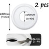 Semetall 2Pcs Lighting PU Ceiling Medallion,White Ceiling Medallion 10 inches
