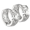 Vinani CRKG Folding Creole Earrings Matte Shiny Sterling Silver 925,
