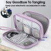 Teskyer Cable Organiser Bag, Portable Double Layer Travel Tech Pouch,