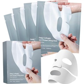 Deep Collagen Lifting Mask, Anti Wrinkle Moisturizing Face Mask, Smooth & Tight Skin, Overnight Hydrogel Mask, Helps Reduce Fine Lines & Wrinkles(4 Pack)
