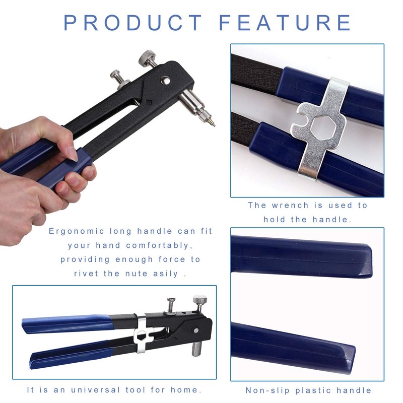 JONMON Rivet Gun Tool, Heavy Duty Hand Pop Riveter Blind