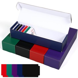 Wonderjune 5 Pack Trading Card Storage Box 1000 Count Sports Game Card Storage Boxes with Dividers Cardboard Collection Case for Baseball Tcg Basketball