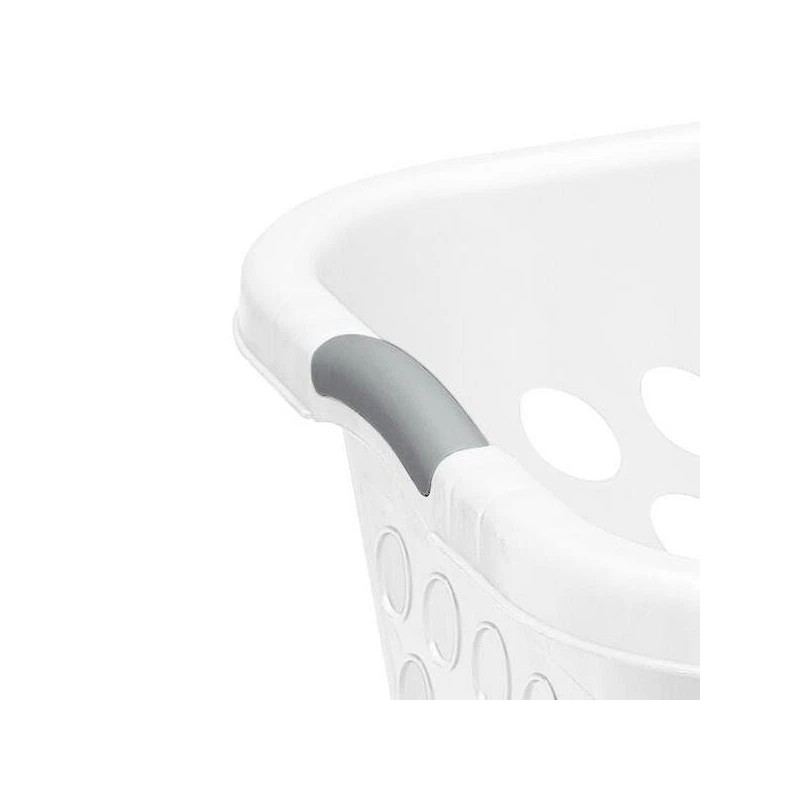 White Laundry Basket, Square, White, 19-In. 1217