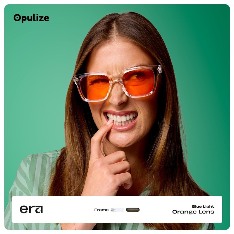 OPULIZE ERA Sleep and Recovery Glasses - Orange Lens -