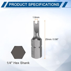 HARFINGTON 2pcs U Shape Screwdriver Bits U1.7 1/4" Hex Shank 1" Insert Bits S2 Magnetic U Type Screwdriver for Electronic Appliances