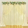 10 x 10ft Beige Backdrop Curtains with Lights String for