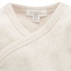 Purebaby Pointelle Long Sleeve Wrap Bodysuit - Wheat Melange, 000