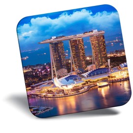 Destination Vinyl ltd Fridge Magnet - Marina Bay Singapore Travel 2149