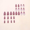 RUOKEXIN Almond Press on Nails Medium Fake Nails Purple Ombre