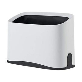 VBQFDPH Cat Litter Scoop Holder, Mini Trash Can with Lid, Litter Scooper Caddy, White