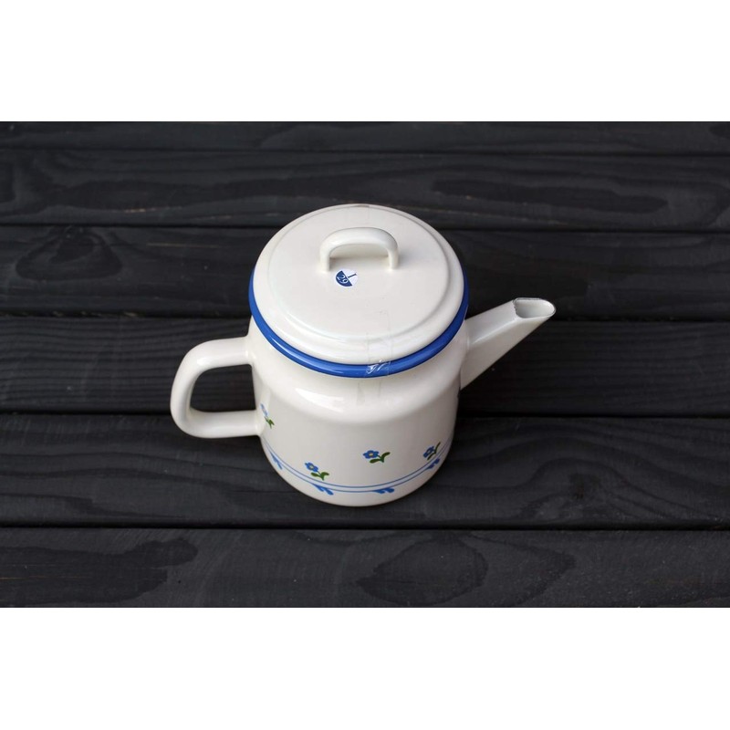 Münder Enamel Teapot 1 Litre Flowers
