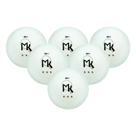Martin Kilpatrick 3 Star Table Tennis Balls - 6 Pack - 40mm Ping Pong Balls - White - Poly Ping Pong Balls - Excellent Quality - Great For Schools, Homes, And Training