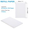 PATIKIL B5 Blank Refill Paper, Loose Leaf Paper 9 Hole
