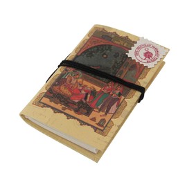 Hand made paper Memory book, Note book, Journal, Sketch book with Historic Mughul design on cover 5.75 inch x 3.75 inch by Handicrafts Paraise
