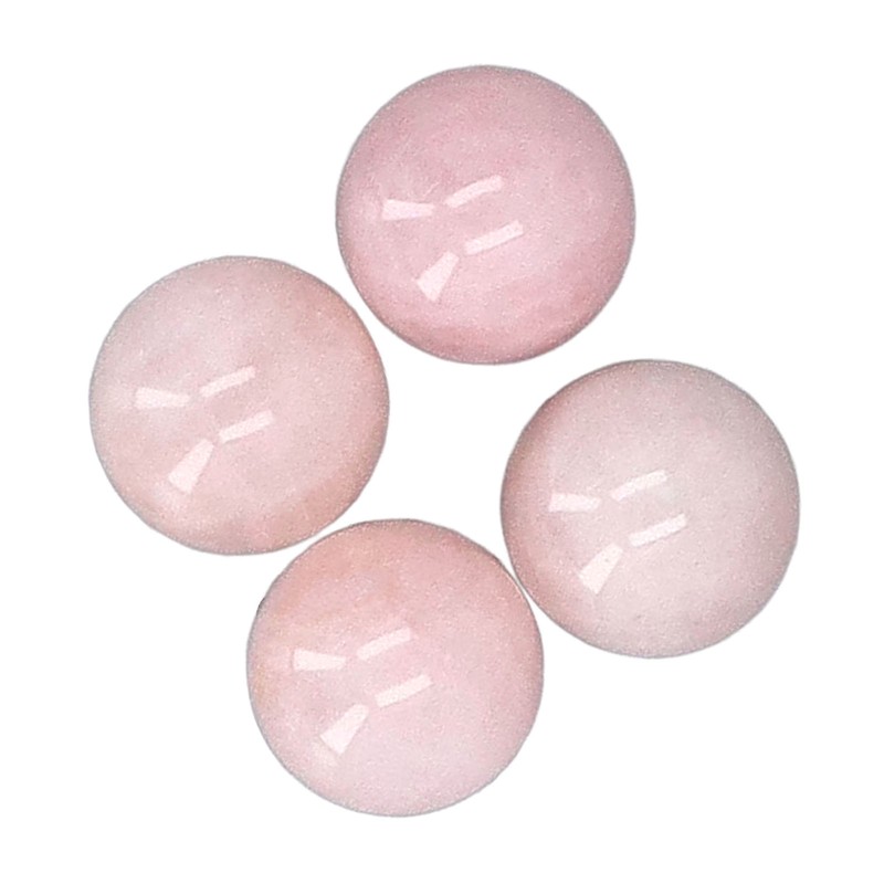 4Pcs Rose Quartz Crystal Balls 0.8in Diameter Clear Negative Energy
