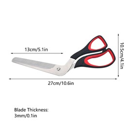 Pizza Scissors, Pizza Cutter with Food-Grade Sharp Stainless Steel Blade Multifunctional Kitchen Scissors with Soft Grip Handle, 27CM