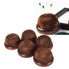 5Pcs Wooden Base Pin Cushion Cute Needle Holder Round Wooden