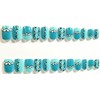 Turquoise Dreaming Glossy Short Square Press On Nails - 24