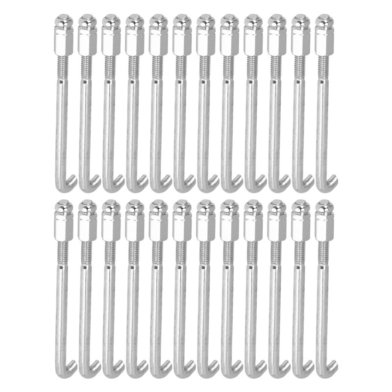 24PCS Banjo Bracket Hook Silver Metal Wear Resistant Banjo Hooks