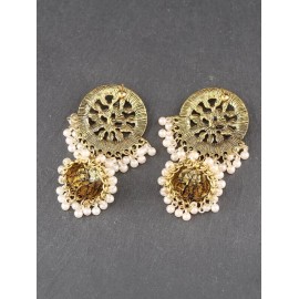 Unbranded Indian Meenakari Jhumka Earrings Multi Color Wedding Jewelry Women