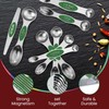 Magnetic Measuring Spoons Set of 9 Stainless Steel Dual-Sided Stackable