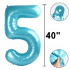 40 Inch Number 5 Balloon Jumbo Dark Blue Digit Foil