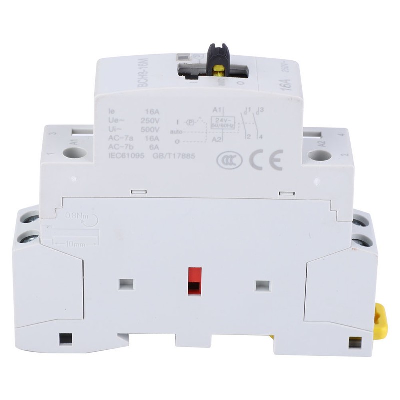 Household AC Contactor Switch BCH8-16M with Manual Function 2P16A 24V1NO