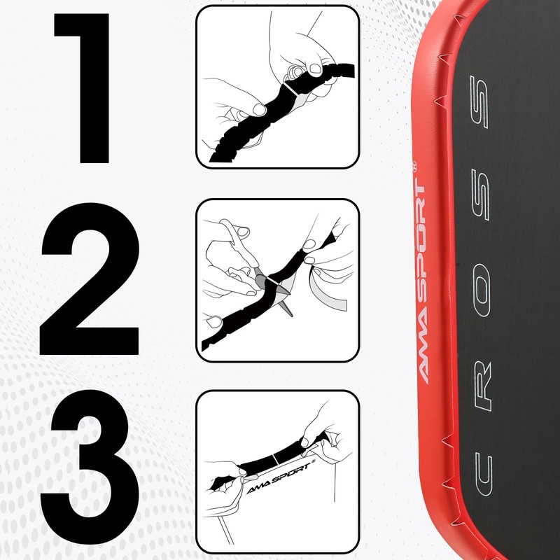 PICKLETECH Pickleball Paddle Edge Protection Tape with Logo- Paddle Head