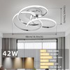 CANEOE Modern Led Ceiling Light, 42W Dimmable Close to Ceiling