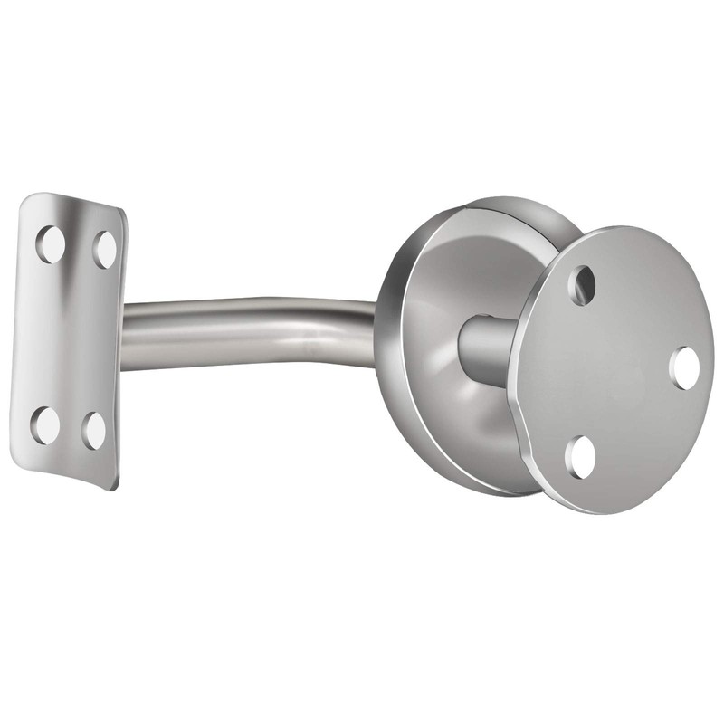 ZOENHOU 12 Pack Stainless Steel Handrail Brackets, Curved Handrail Brackets