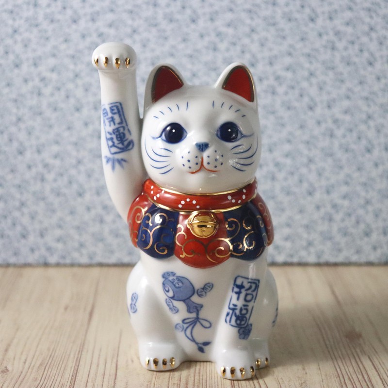 Yakushi Kiln Maneki Neko (Hand-raised, No. 4.5, Total Length: 5.7