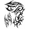 PC006x3 Temporary Large Shoulder Tattoo Upper Arm Tattoo Tribal Tattoo
