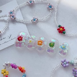 Tiny bead flower ꕤ - Oval / 쪼꼬미 비즈꽃 ꕤ - 오벌