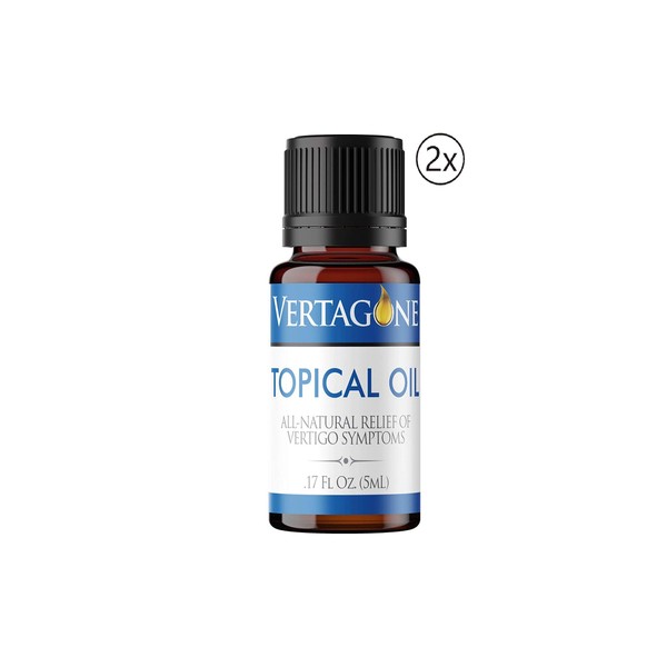 Vertagone Topical Oil 5ml (2 Bottle) Instant Relief of Vertigo Symptoms Including Dizziness, Nausea, Motion Sickness, Spinning