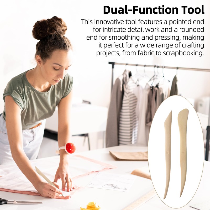 (2-Pack) Calvana Point Turner, Sewing Seam Marker, Crease Maker for