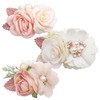 3 PCS Cute Toddler Hair Clips with Flower Decorate -