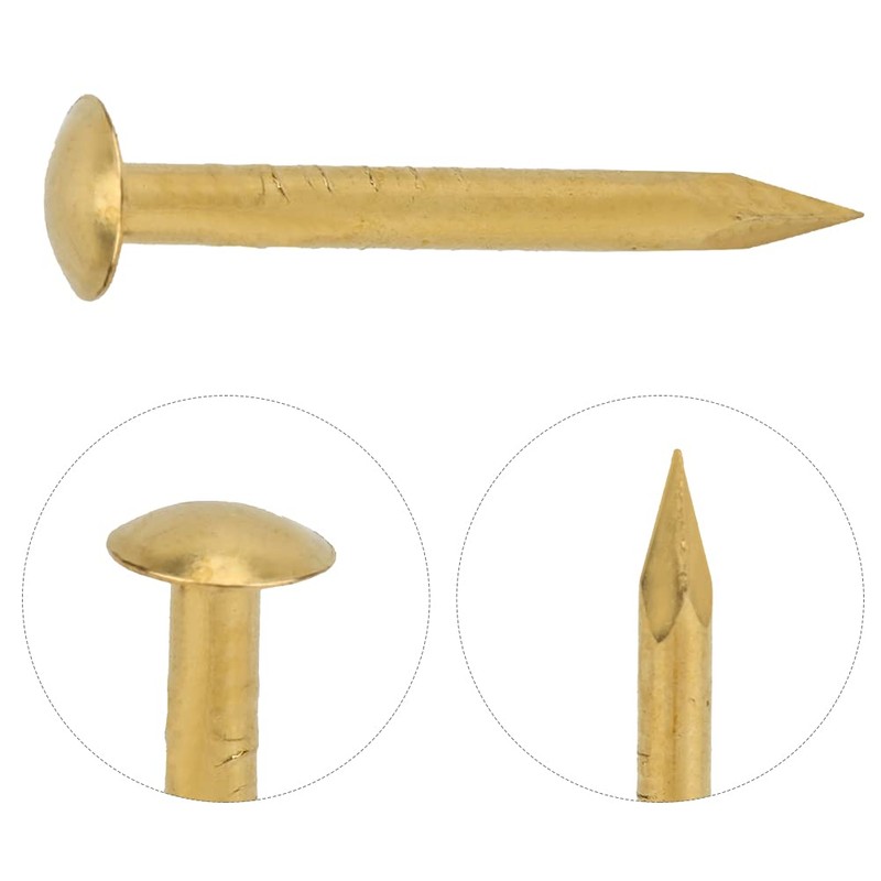 100Pcs Round Head Nail, Small Smooth Round Head Nails Multi