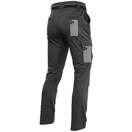 Men's Lightweight Hiking Cargo Work Pants Quick Dry Water Resistant Fishing Travel Climbing Outdoor Stretch Pants Dark Grey 38