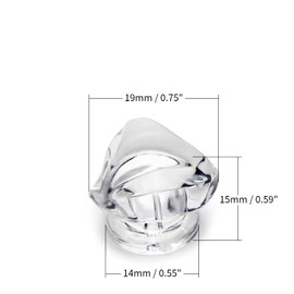 MroMax 6pcs Tiny Pull Handle Triangle Acrylic Mini Knob 19mm Diameter Clear Shiny Knob Cute Decoration for Jewelry Box, Gift Case and Makeup Box