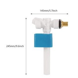 TOPINCN Side Entry Inlet Valve Inlet Valve Good Sealing for Side Entry Toilet Cisterns UK 1/2 Inch for Cistern Brass Shank (4 Points Copper Pipe Water Inlet Valve)
