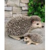 Set Of 2 Wildlife Animals Realistic Mother Hedgehog With Baby