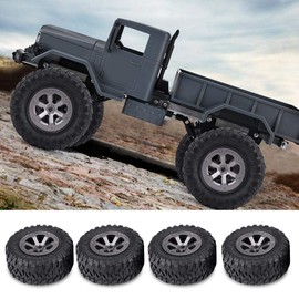 VIFERR RC Crawler Tyres, 4 Pcs Rubber Tyres 1:16 Crawler Tyre Replacement for Remote Control Militaty Car Model