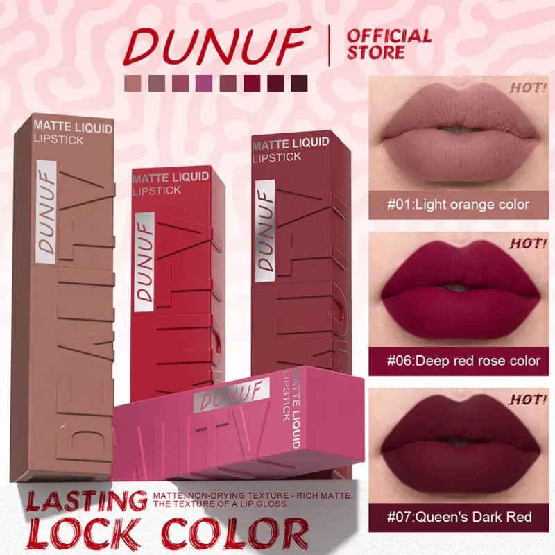 Set 8 Labiales Líquidos Mate Beauty Rojo