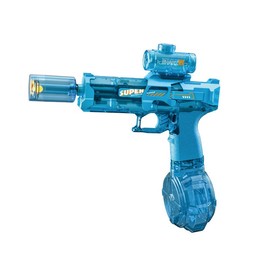 New children's toy electric water gun Tinhowder with flame nozzle Children's adult outdoor summer swimming pool water game props Children's favorite Colorful lights Continuous automatic water spray Birthday gift - Colour: blue