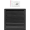 ECOPRO VENT Plastic 6'' Black Exhaust Louvered Dryer Vent Cover