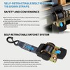 Auto Retractable Ratchet Tie Down Straps Bolt-On Transom Strap