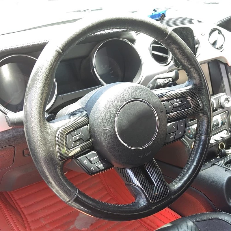AOKIO Steering Wheel Molding Trim Kit Compatible for 2015-2020 2021