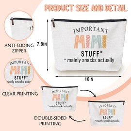 Undergo Mothers Day Mimi Gifts Grandma Grandmother Gifts for Mimi - Mother's Day Birthday Gifts Makeup Cosmetic Bag for Women - Retirement Gifts for Grandma Makeup Pouch